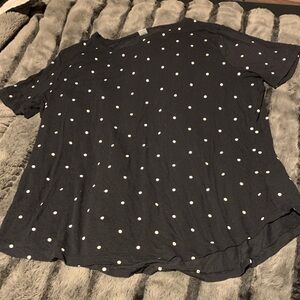 #391 Old Navy Polka Dot Black and White Women's Top